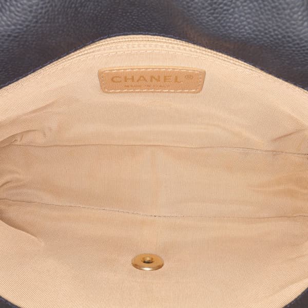 Pre-owned Chanel Caviar Wild Stitch Flap Blue