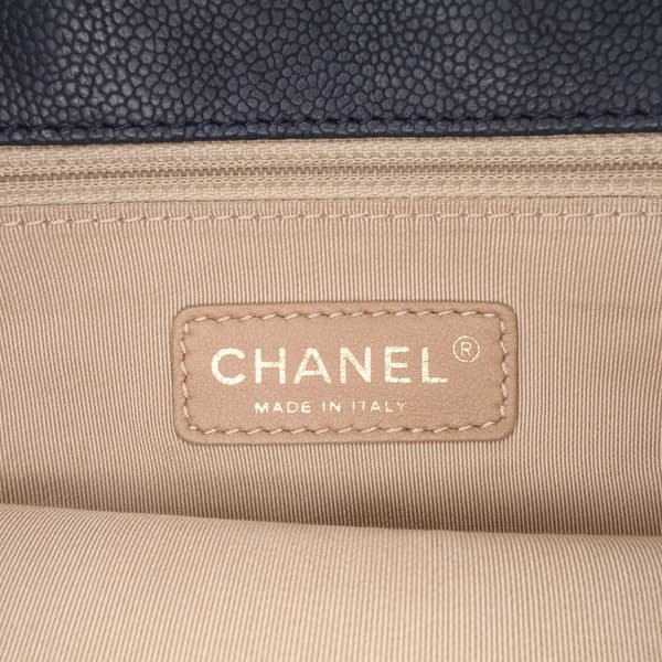 Pre-owned Chanel Caviar Wild Stitch Flap Blue