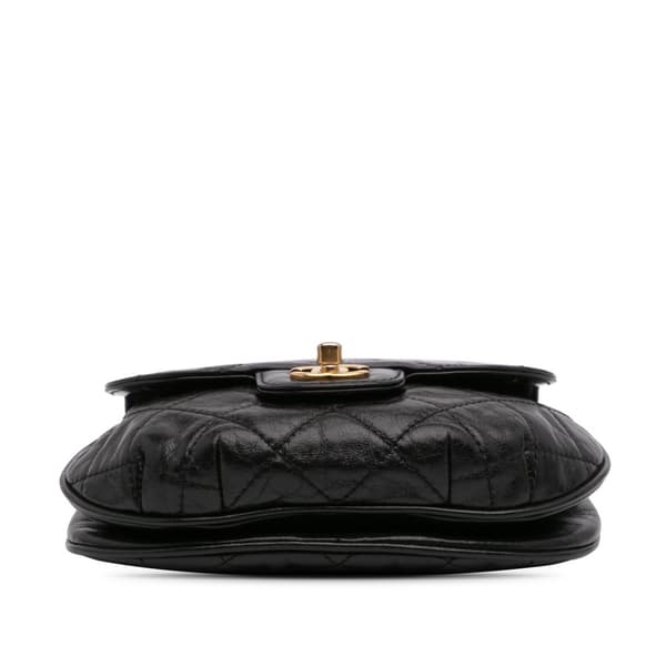 Pre-owned Chanel Small Aged Calfskin Bubble CC Flap Black