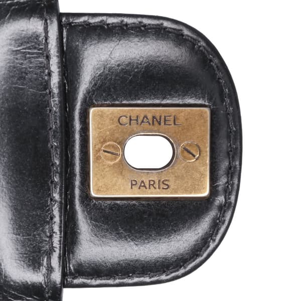 Pre-owned Chanel Small Aged Calfskin Bubble CC Flap Black