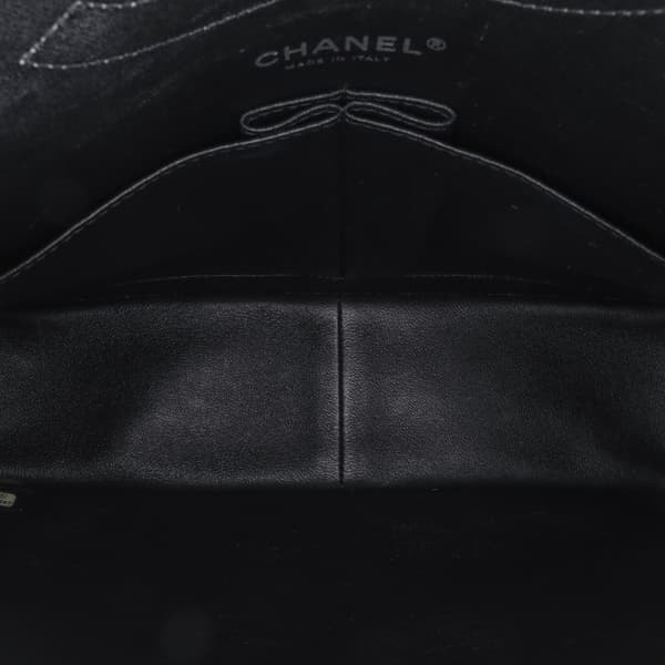 Pre-owned Chanel Jumbo Classic Patent Double Flap Black