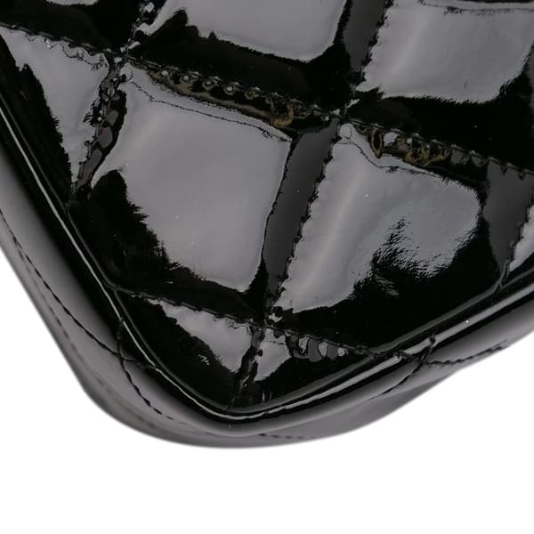 Pre-owned Chanel Jumbo Classic Patent Double Flap Black