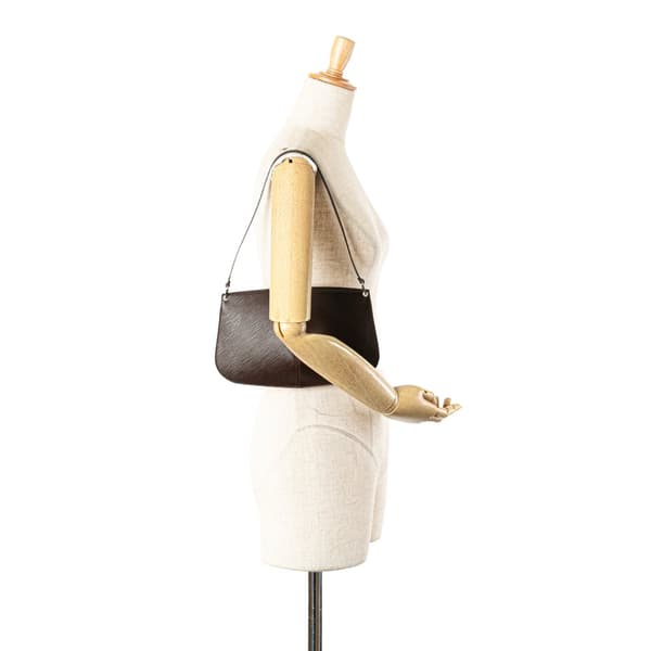 Pre-owned Louis Vuitton Epi Demi Lune Pochette Brown