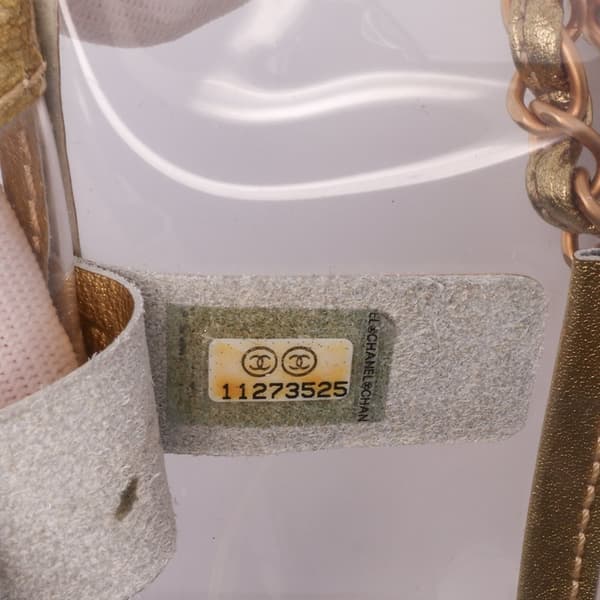 Pre-owned Chanel Medium PVC and Metallic Lambskin Naked Flap White
