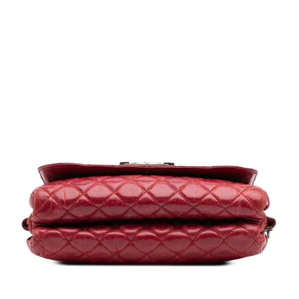 Pre-owned Chanel Quilted Glazed Calfskin Soft Boy Flap Red