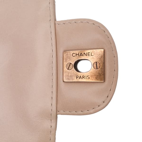Pre-owned Chanel Small Aged Calfskin Bubble CC Flap Brown