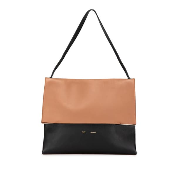 Pre-owned Celine Tricolor Leather All Soft Shoulder Bag Brown