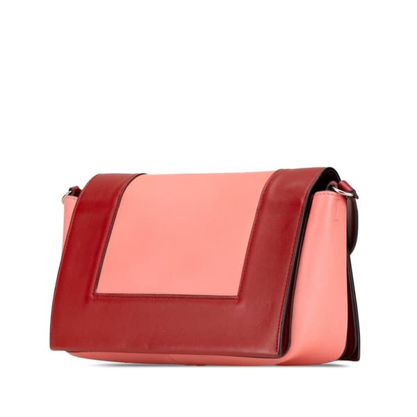 Pre-owned Celine Leather Frame Shoulder Bag Pink