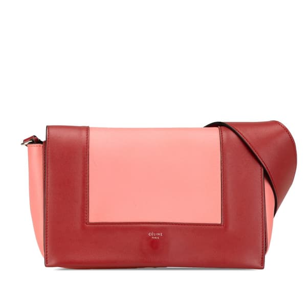 Pre-owned Celine Leather Frame Shoulder Bag Pink