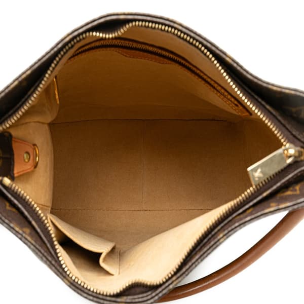 Pre-owned Louis Vuitton Monogram Looping GM Brown