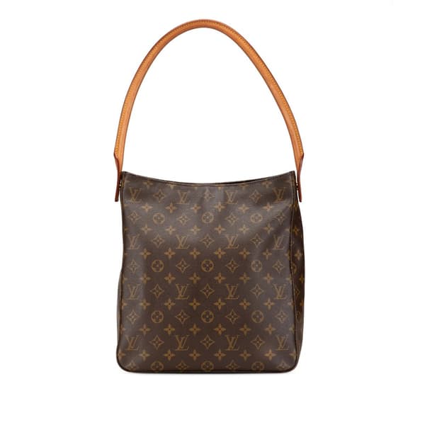 Pre-owned Louis Vuitton Monogram Looping GM Brown