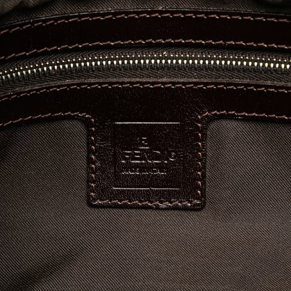 Pre-owned Fendi Zucca Canvas Shoulder Bag Brown