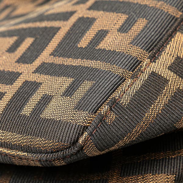 Pre-owned Fendi Zucca Canvas Shoulder Bag Brown