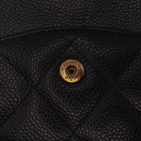 Pre-owned Chanel Jumbo Classic Caviar Double Flap Black