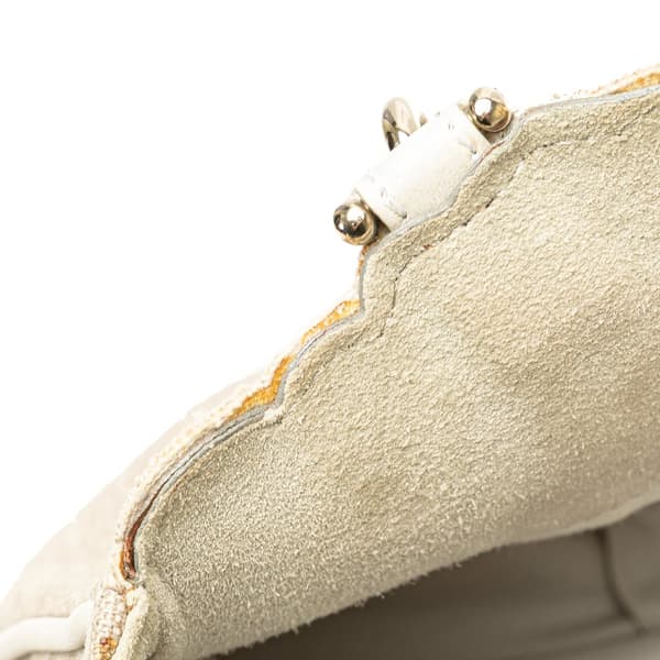 Pre-owned Fendi Floral Embroidered Canvas Mia Chain Tote Brown