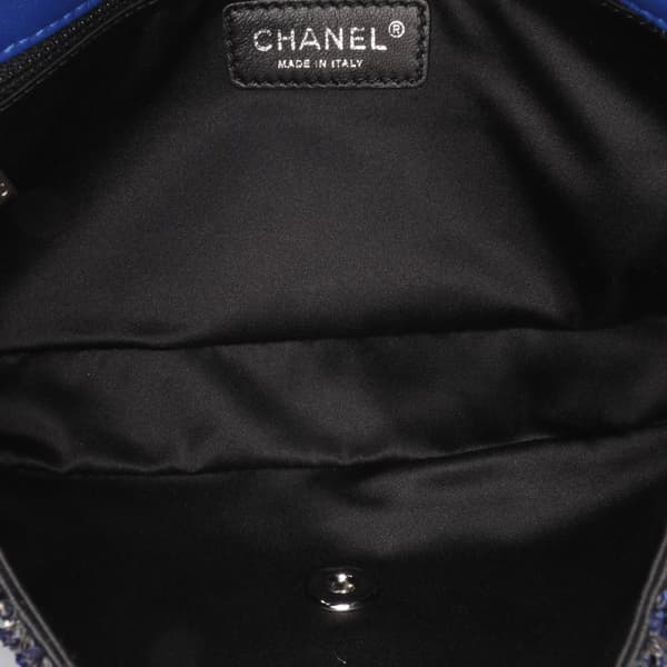 Pre-owned Chanel Medium Classic Sequin Single Flap Blue