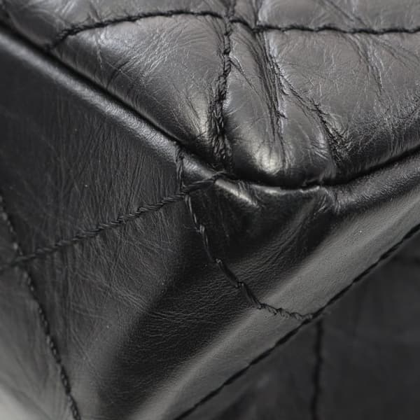 Pre-owned Chanel Reissue 2.55 Aged Calfskin Double Flap 226 Black