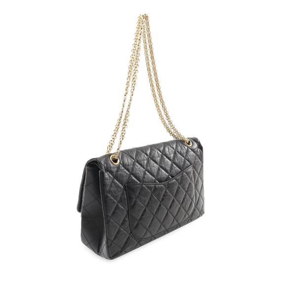 Pre-owned Chanel Reissue 2.55 Aged Calfskin Double Flap 226 Black