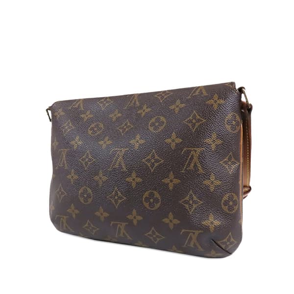 Pre-owned Louis Vuitton Monogram Musette Tango Short Strap Brown