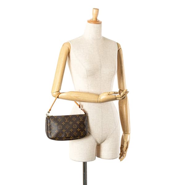 Pre-owned Louis Vuitton Monogram Pochette Accessoires Brown