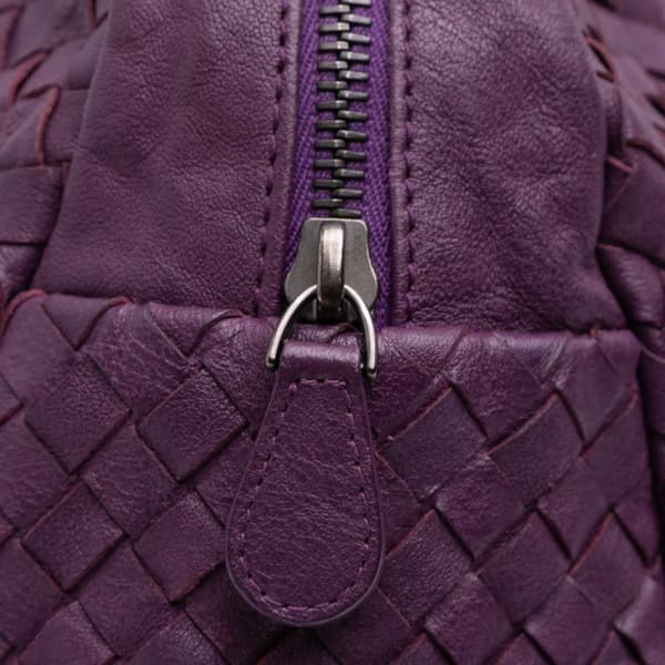 Pre-owned Bottega Veneta Nappa Intrecciato Shoulder Bag Purple