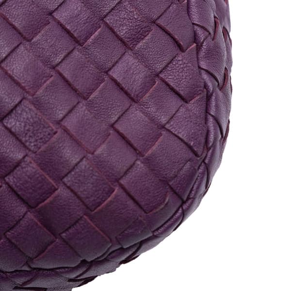 Pre-owned Bottega Veneta Nappa Intrecciato Shoulder Bag Purple