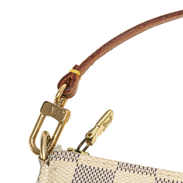 Pre-owned Louis Vuitton Damier Azur Pochette Accessoires White