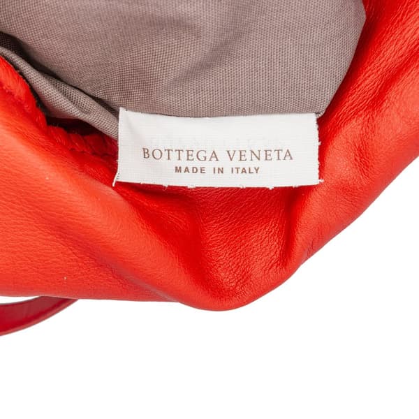 Pre-owned Bottega Veneta Nappa Intrecciato Flap Shoulder Bag Red