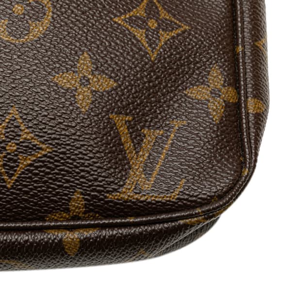 Pre-owned Louis Vuitton Monogram Pochette Accessoires Brown