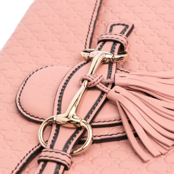 Pre-owned Gucci Medium Microguccissima Emily Shoulder Bag Pink