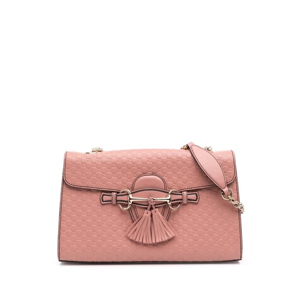 Pre-owned Gucci Medium Microguccissima Emily Shoulder Bag Pink