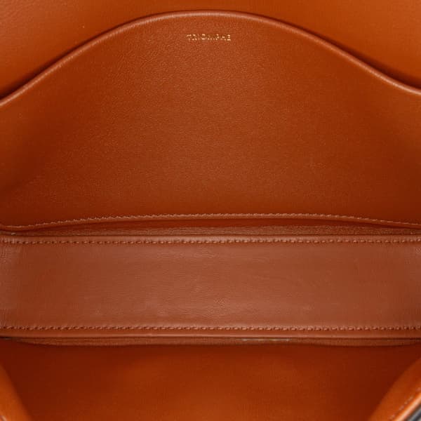 Pre-owned Celine Triomphe Coated Canvas Claude Shoulder Bag Brown