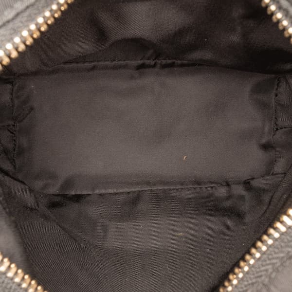 Pre-owned Ferragamo Nylon Vara Bow Shoulder Bag Black