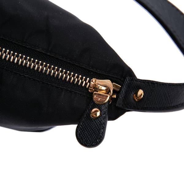 Pre-owned Ferragamo Nylon Vara Bow Shoulder Bag Black