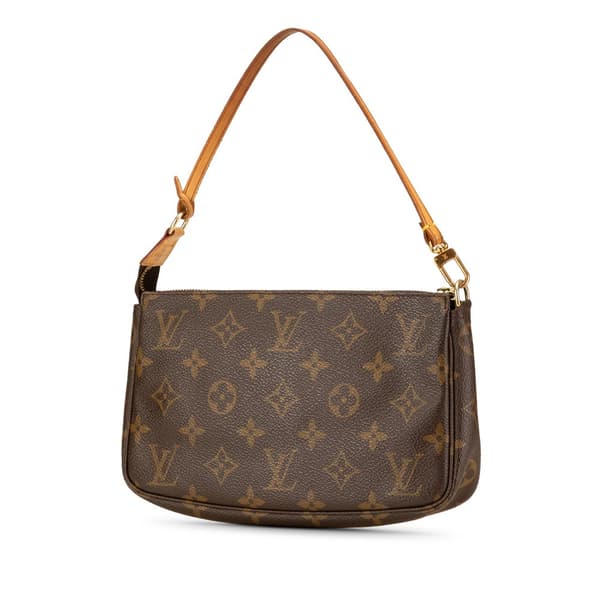 Pre-owned Louis Vuitton Monogram Pochette Accessoires Brown
