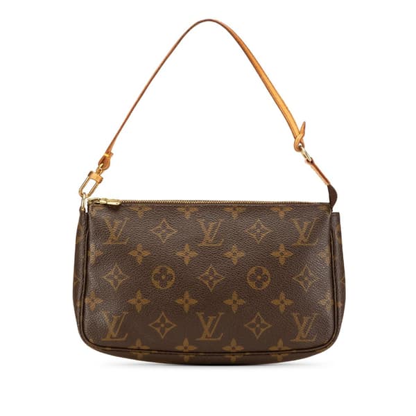 Pre-owned Louis Vuitton Monogram Pochette Accessoires Brown