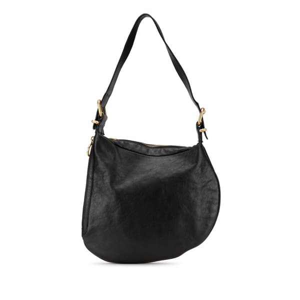 Pre-owned Fendi Leather Oyster Shoulder Bag Black