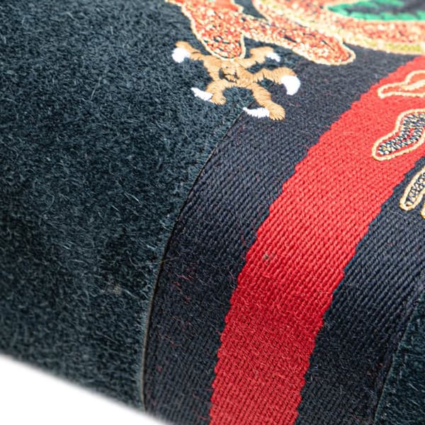 Pre-owned Gucci Small Suede Dragon Ophidia Shoulder Bag Blue