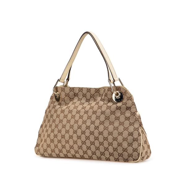 Pre-owned Gucci GG Canvas Eclipse Shoulder Bag Brown