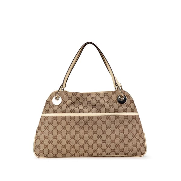 Pre-owned Gucci GG Canvas Eclipse Shoulder Bag Brown
