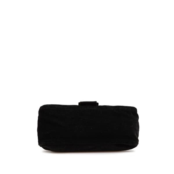 Pre-owned Fendi Corduroy Mamma Forever Black