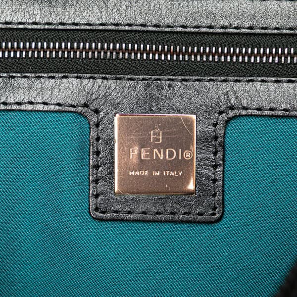 Pre-owned Fendi Corduroy Mamma Forever Black