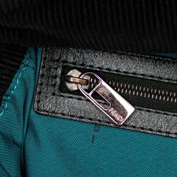 Pre-owned Fendi Corduroy Mamma Forever Black