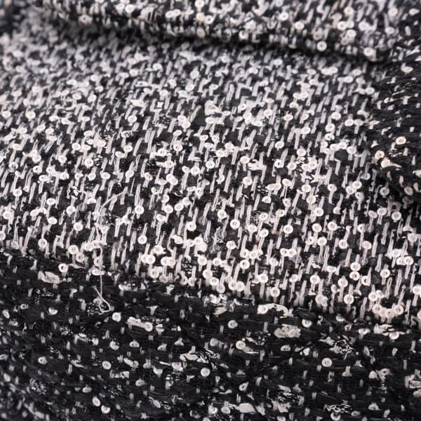 Pre-owned Chanel Tweed and Sequin Elementary Chic Flap Gray