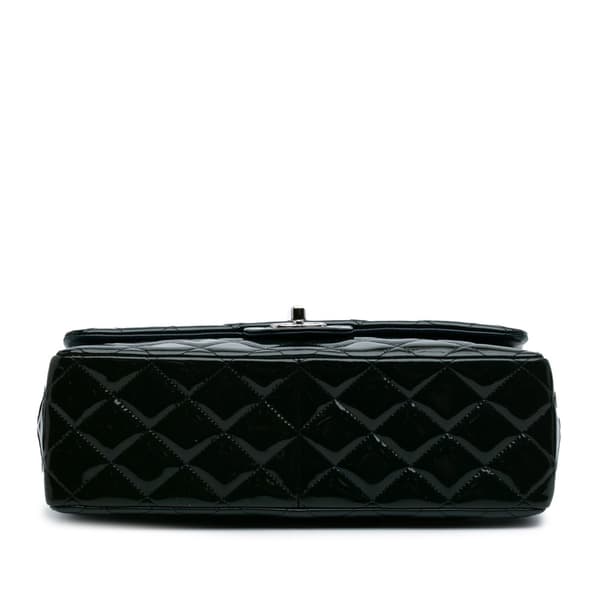 Pre-owned Chanel Jumbo Classic Patent Double Flap Blue