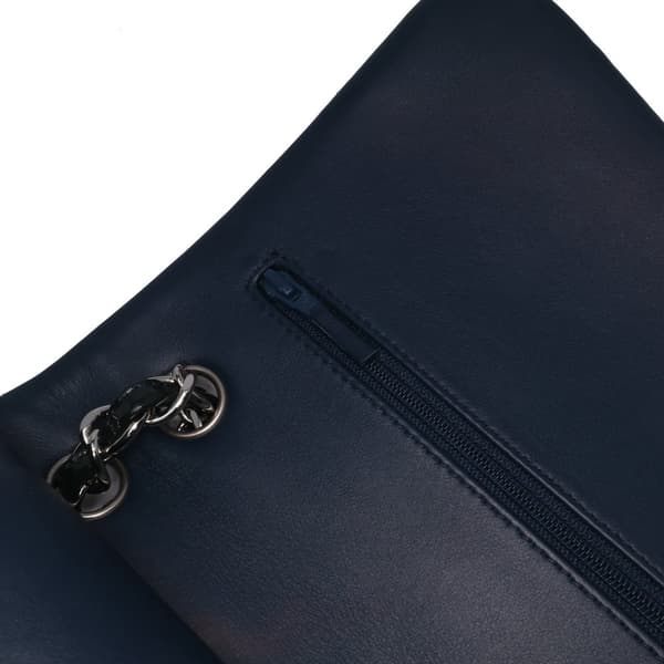 Pre-owned Chanel Jumbo Classic Patent Double Flap Blue