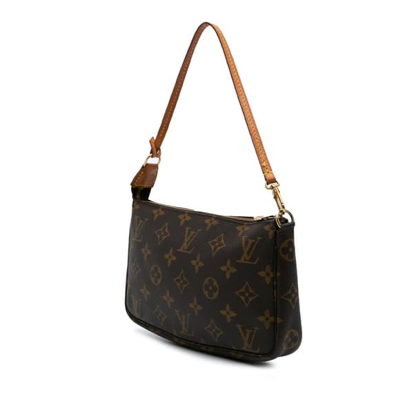 Pre-owned Louis Vuitton Monogram Pochette Accessoires Brown