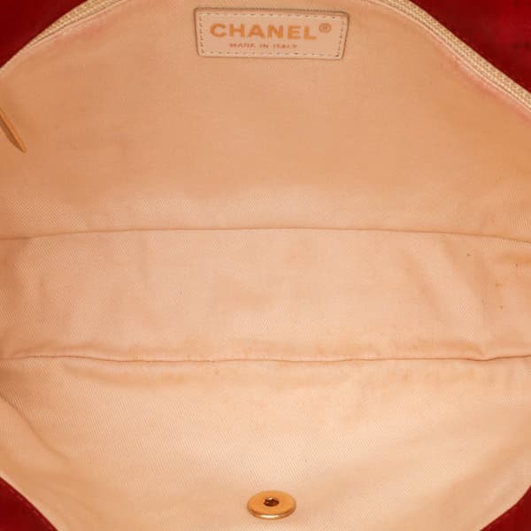 Pre-owned Chanel Large Iridescent Calfskin Chic Quilt Flap Red