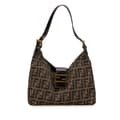 Miniatyrbild 1 av 10: Pre-owned Fendi Zucca Canvas Shoulder Bag Brown