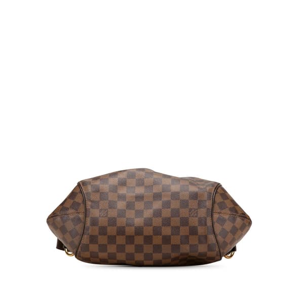 Pre-owned Louis Vuitton Damier Ebene Sistina PM Brown